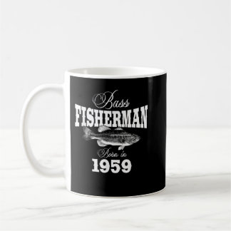 63 Åldersfiskare Bass Fiske 1959 63:e födelsedag Kaffemugg