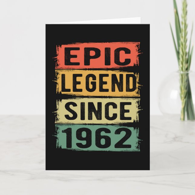 63 år gammal dag 1962 Epic Legend 63:e födelsedage Kort (Framsida)