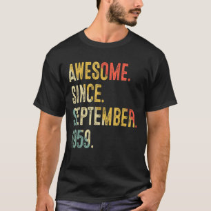 63 år gammal Fantastisk sedan september 1959 63 BI T Shirt