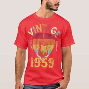 63 årÅlderdom 1959 Gitarr Plektrum 63:e födelsedag T Shirt