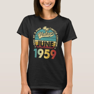 63-årig Vintage juni 1959 63:e B-dagen T Shirt