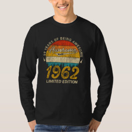 63-åriga 1962 års Retro Fantastisk 63:e födelsedag T Shirt