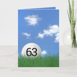 63-årsdag, golfboll i gräs kort