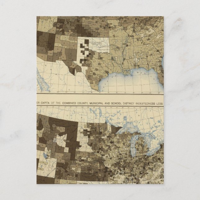 63 Beskattning, skuldsättning 1890 Vykort (Framsida)