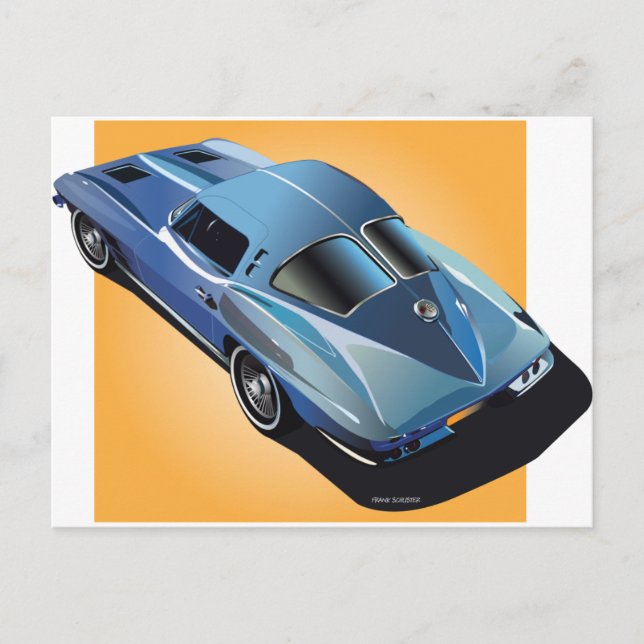 63_Dela fönsterruta_blåGul ruta Vykort (Framsida)