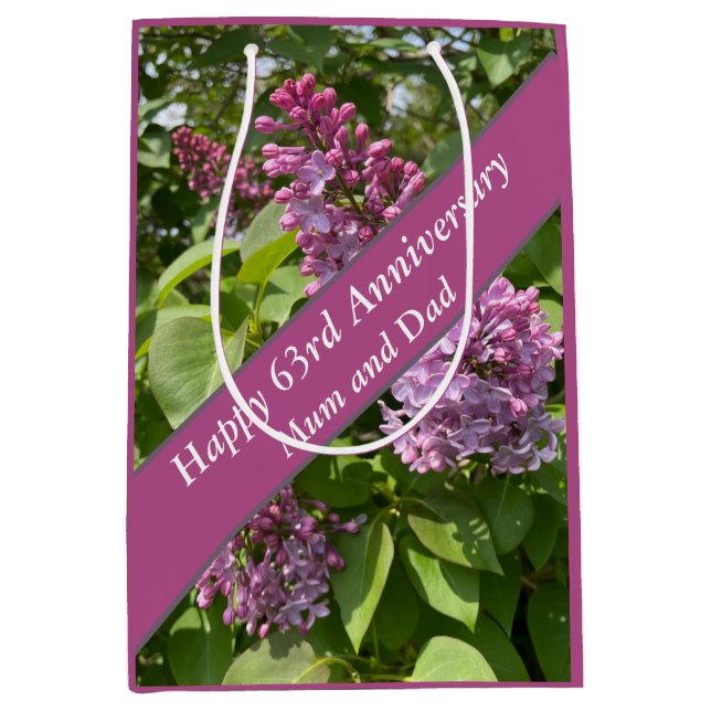 63:e årsdagen Lilac Editable (Framsidan)