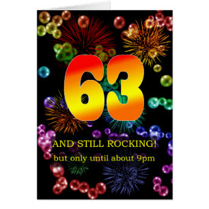 63:e födelsedag fortfarande hälsningskort