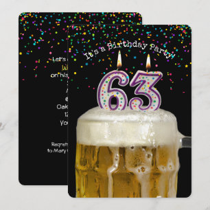 63:e födelsedag i Party Inbjudningar