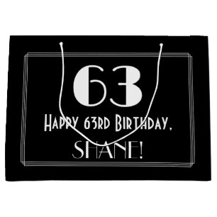 63:e födelsedagen: Art Deco Inspired Stil "63", Na