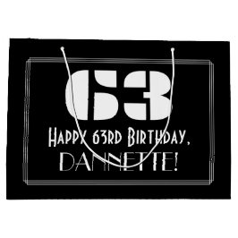 63:e födelsedagen ~ Art Deco Inspired Titta "63" +