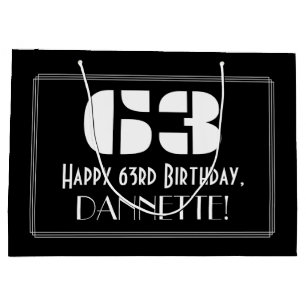 63:e födelsedagen ~ Art Deco Inspired Titta "63" +