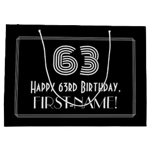 63:e födelsedagen - Art Deco Inspired Titta "63" o