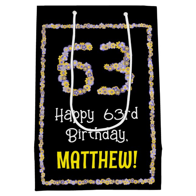 63:e födelsedagen: Blommigt Flowers Number, eget n (Baksidan)