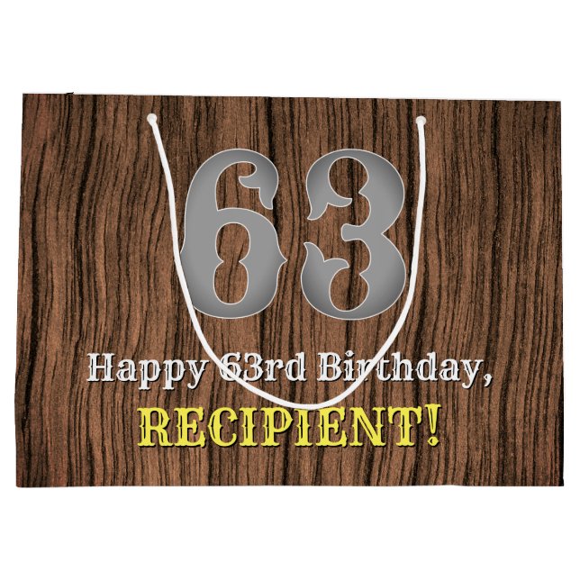 63:e födelsedagen: Land Western Inspired Titta, Na (Baksidan)