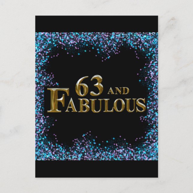 63:e födelsedagen vykort (Framsida)