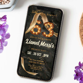 63:e födelsedagens mobila inbjudan