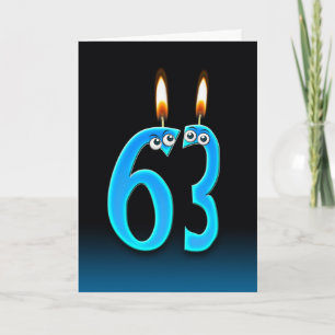 63:e födelsedagsljus kort