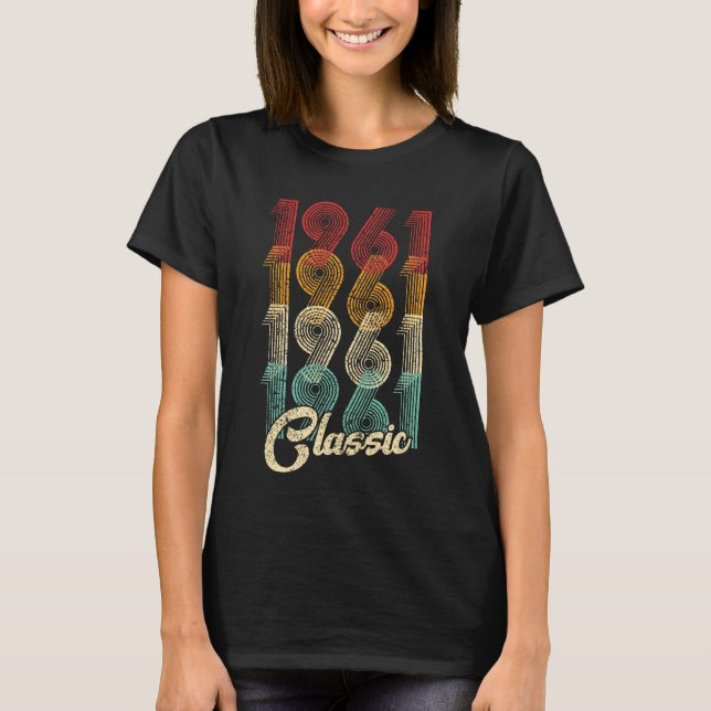 63:e födelsedagspresent, klassisk 1961 63 år gamma t shirt (Framsida)