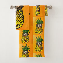 63 Hedgehog och ananas Towels SET