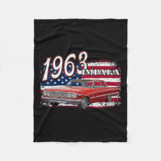 63 Impala Lowrider Ss 4:e juli Amerika Fleecefilt