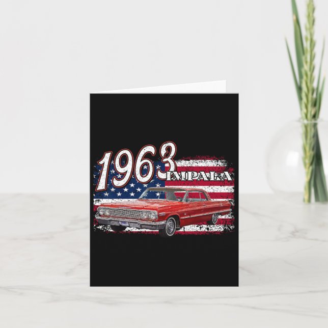 63 Impala Lowrider Ss 4:e juli Amerika Kort (Framsida)