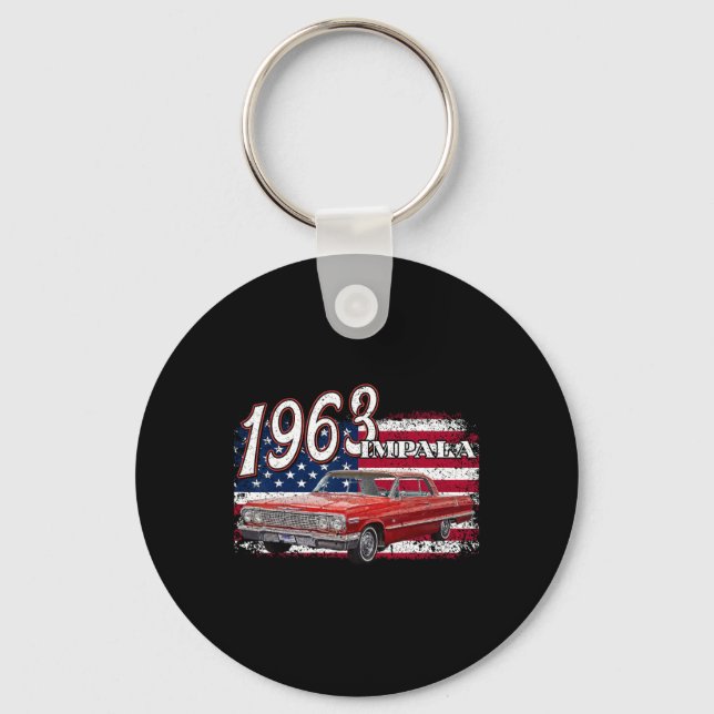 63 Impala Lowrider Ss 4:e juli Amerika Nyckelring (Framsida)
