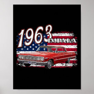 63 Impala Lowrider Ss 4:e juli Amerika Poster