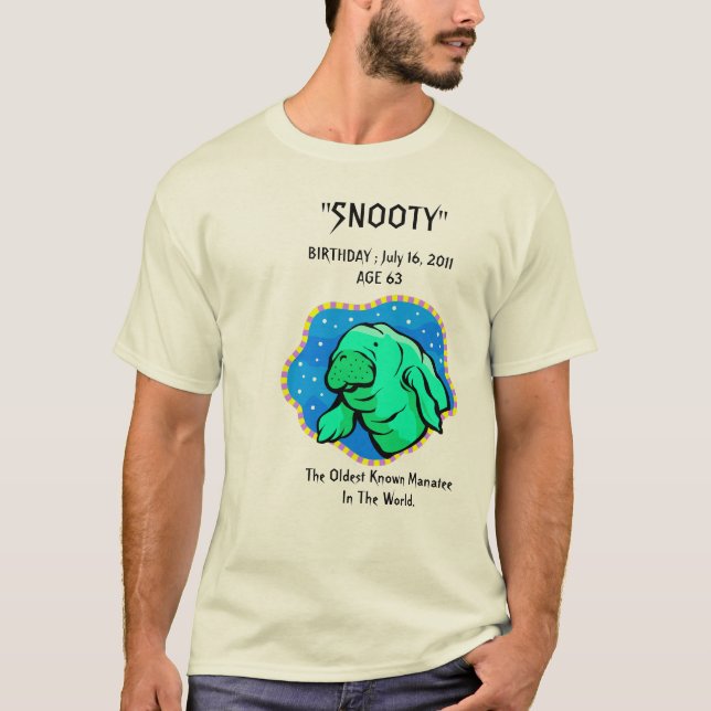 63rd födelsedag "för snorkig" Manatee T-shirt (Framsida)