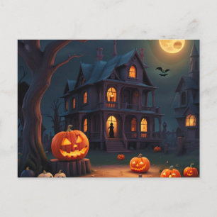 644 Halloween Postcard-Vintage - vykort