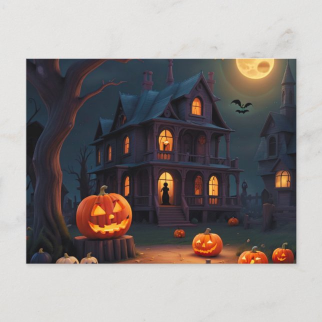 644 Halloween Postcard-Vintage - vykort (Framsida)