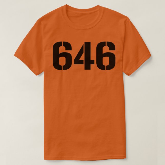 646 Svart text T Shirt (Design framsida)