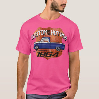 64 Anpassningsbar Blå och vit T Shirt