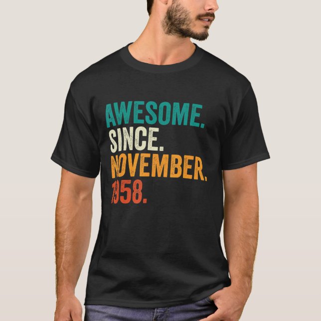 64 år gamla gåvor Fantastisk sedan november 1958 6 T Shirt (Framsida)