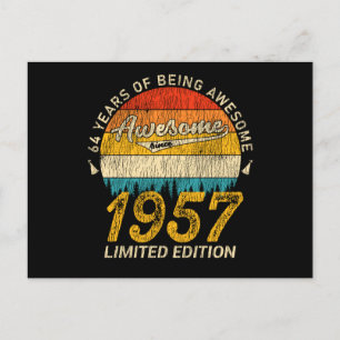 64 år gammal dag 1957 Fantastisk sedan 64:e födels Vykort