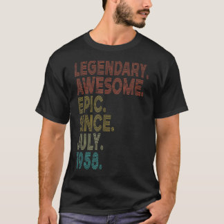 64 år gammal Fantastisk sedan juli 1958 64:e födel T Shirt
