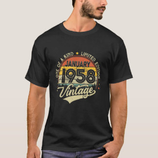 64 år gammal retro född i januari t shirt
