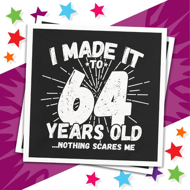 64 år gammalt sarkastiskt minne funny 64:e födelse pappersservett (Skapare uppladdad)