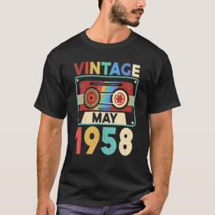 64-årig Vintage maj 1958 64:e födelsedagen T Shirt