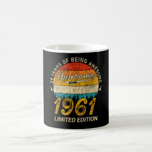 64-åriga 1961 års Retro Fantastisk 64:e födelsedag Kaffemugg