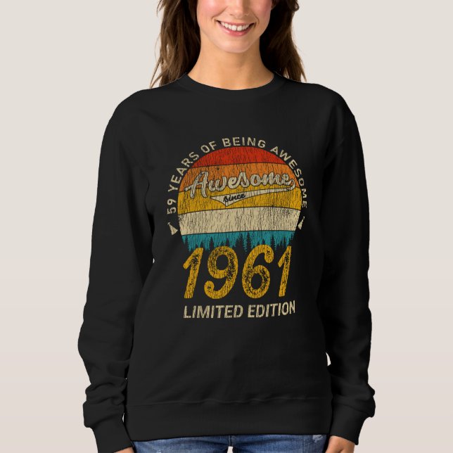 64-åriga 1961 års Retro Fantastisk 64:e födelsedag T Shirt (Framsida)