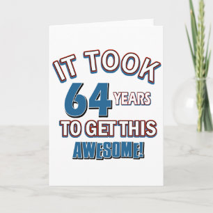 64 åriga födelsedagdesigner kort