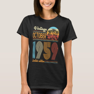 64 års Vintage vid födseln oktober 1959 Kvinnor T Shirt