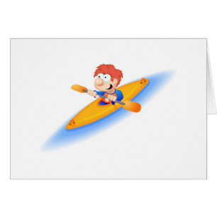 64_boy_paddler hälsningskort
