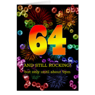 64:e födelsedag fortfarande hälsningskort