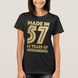 64:e födelsedag Man Age Woman 64 år Gammussla T Shirt