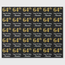 64:e födelsedagen: Elegant Luxurious Faux Guld Tit