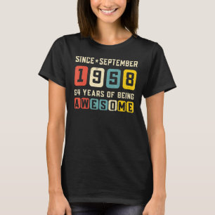64:e födelsedagen Fantastisk sedan september 1958 T Shirt