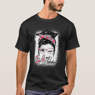 64 & Fabulous 64:e födelsedag Diamond Messy Bun Lä T Shirt