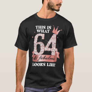 64 & Fabulous I Black Peach Party Group Candid Pho T Shirt