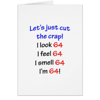 64 låt oss klippa skiten hälsningskort